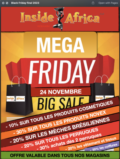 FLYER Mega Friday avec -20%, -30% -50%