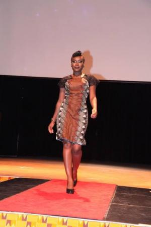 Gala participant walking across the stage