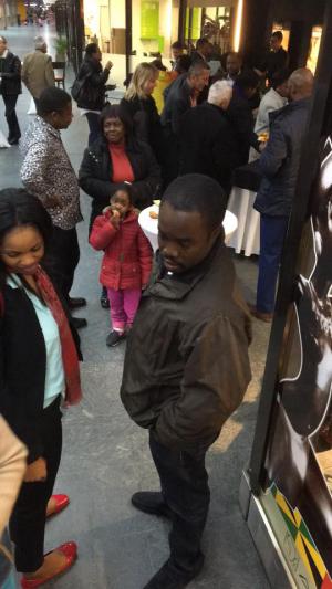 Inside Africa Geneva Airport opening people socializing