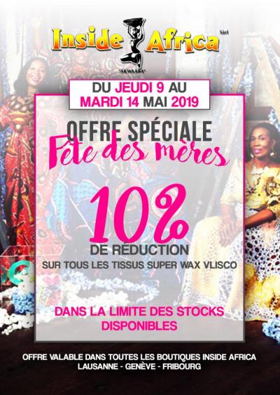 Promotion  Fête des Mères: 1o% de Rabais sur Super Wax Vlisco