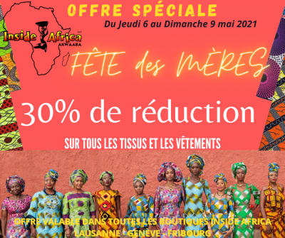 30 de réduction sur les tissus et vêtements du 6 au 9 mai