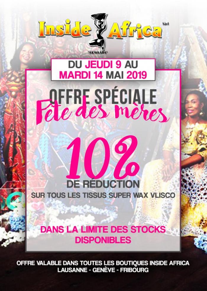 Promotion  Fête des Mères: 1o% de Rabais sur Super Wax Vlisco