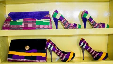 Kente Shoe & Bag Set